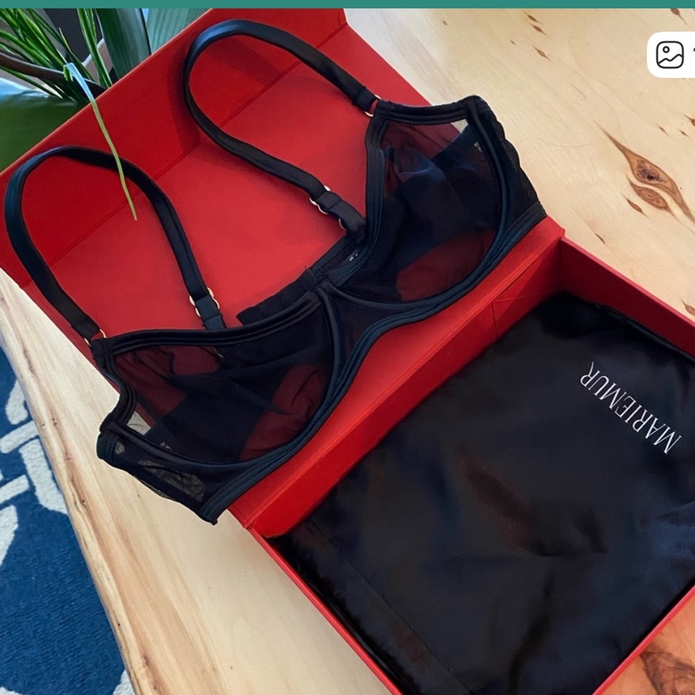 NWOT 🖤 MARIEMUR MARGARETH BRA 34B BLACK GOLD